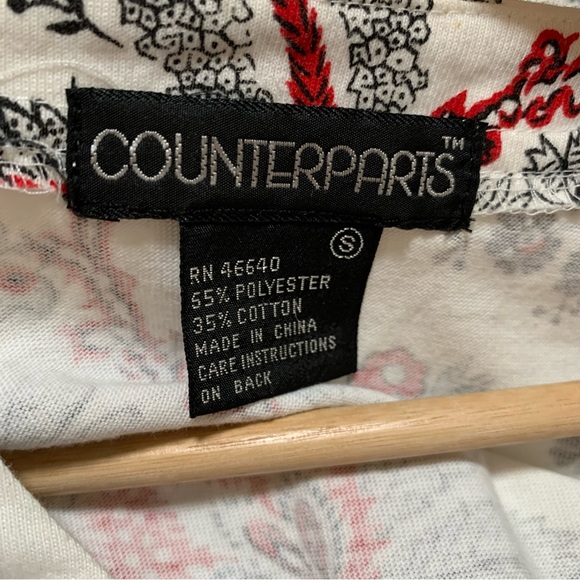 COUNTERPARTS Floral Short Sleeve Midi Dress Small - Picture 9 of 12